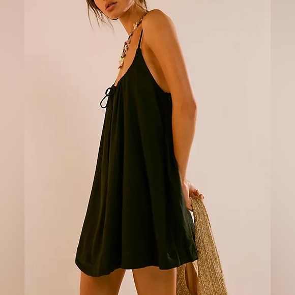 Free People Dresses & Skirts - Free People Black Mini Swing Dress